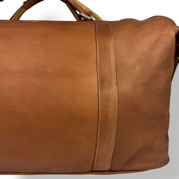 Piel Leather Vintage Colombian Duffel Travel Overnight Bag Weekender Rugged - Picture 14 of 16